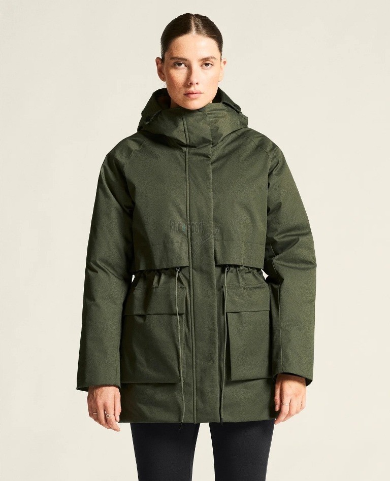 damska parka outdoor craft urban padded parka khaki