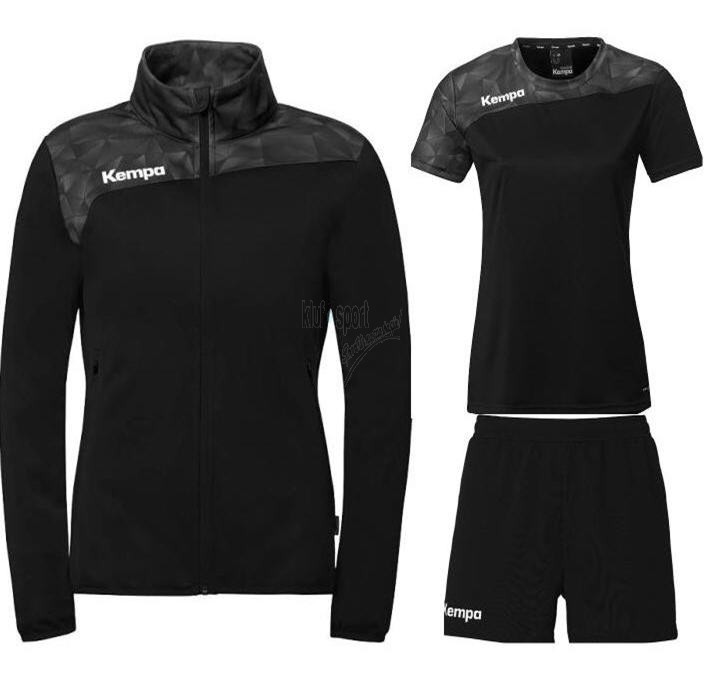 kempa athletics 29 komplet treningowy damski czarny-antracyt