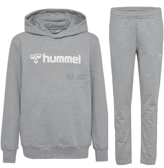 Męski dres bawełniany Hummel Go Cotton Logo w kolorze szary melanż