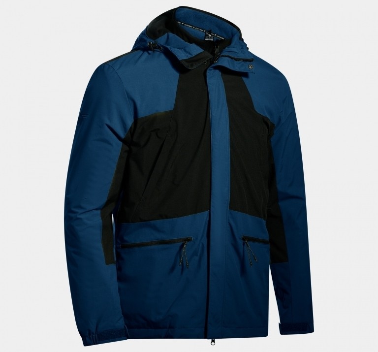 Męska zimowa kurtka outdoorowa Joma Explorer w kolorze granatowo-czarnym z kapturem