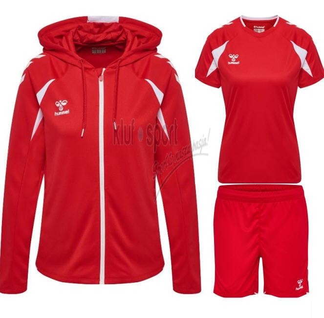 Damski Komplet Treningowy Hummel Core 2.0 Czerwono-Biały