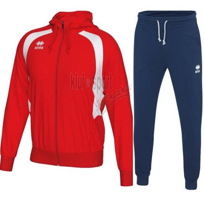 męski dres sportowy errea aris comfort czerwony-granat