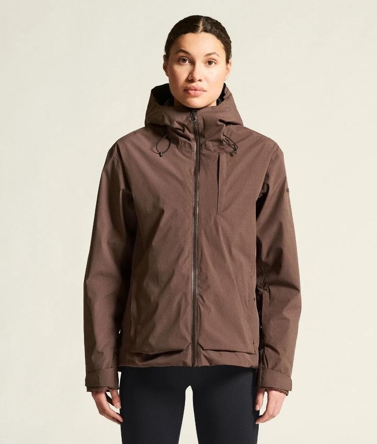 Damska kurtka outdoor Craft Explore Padded w kolorze wrzosowym – lekka, kurtka outdoor z kapturem.