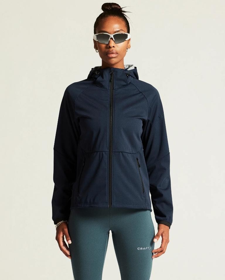 damska kurtka softshell craft core explore softshell granatowa