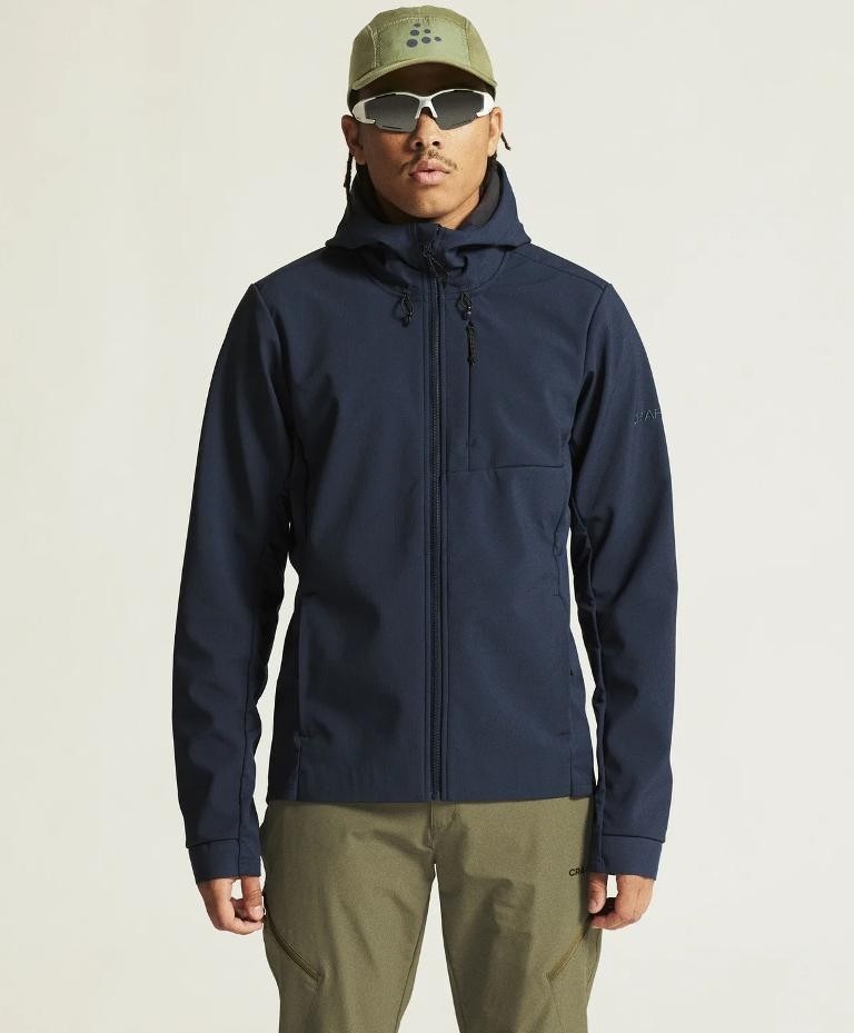 Męska kurtka softshell Craft ADV Explore Softshell 2.0 w kolorze granatowym