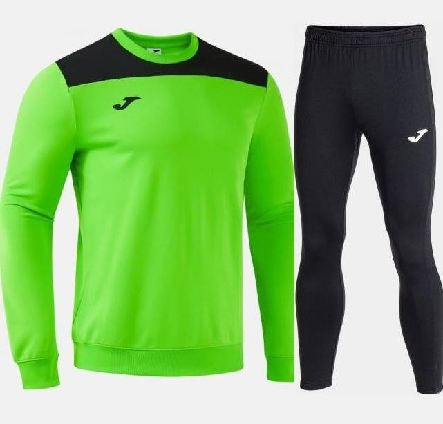 Męski dres bramkarski Joma – zielono-czarna rozpinana bluza Phoenix II i czarne spodnie Advance II.