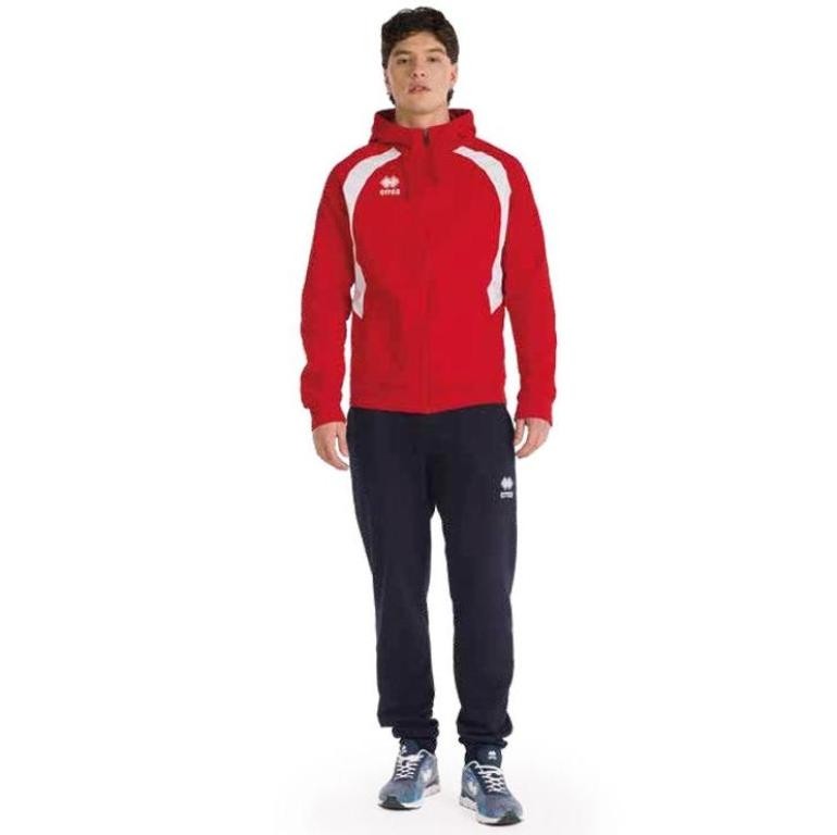 męski dres sportowy errea aris comfort czerwony-granat
