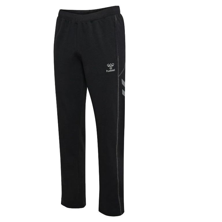 męskie spodnie dresowe hummel move 2.0, spodnie bawełniane hummel czarne, hummel move 2.0 cotton pants, joggery męskie hummel, spodnie dresowe z szewronami, odzież sportowa hummel.