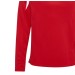 Czerwona męska bluza treningowa Hummel Core 2.0 Crew Neck z okrągłym dekoltem i białymi szewronami na ramionach.