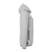 Damska bluza sportowa uhlsport id collection grey – rozpinana bluza damska z kapturem w kolorze szary melanż, z czarnym zamkiem błyskawicznym.