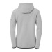 Damska bluza sportowa uhlsport id collection grey – rozpinana bluza damska z kapturem w kolorze szary melanż, z czarnym zamkiem błyskawicznym.