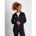 Damska czarna bluza reprezentacyjna Hummel Authentic full zip z kapturem, szarymi wstawkami