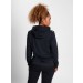 Damska czarna bluza reprezentacyjna Hummel Authentic full zip z kapturem, szarymi wstawkami