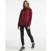 Damski dres sportowy z linii premium Craft ADV Unify – bordowa rozpinana bluza z kapturem i czarne spodnie treningowe o wysokiej jakości wykończeniu.