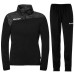 Damski dres treningowy Kempa Athletics 29 w kolorze czarno-antracytowym – komplet bluza poliestrowa i spodnie.