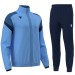 Niebiesko-granatowy męski dres treningowy Macron Odin z bluzą na zamek i spodniami Heracles