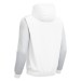 Biała męska bluza tenisowa Macron Chronos z kapturem i szarymi detalami, rozpinana na zamek.