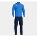 Męski dres treningowy Joma Toledo II – niebieska bluza sportowa zapinana na pełny zamek z granatowymi detalami oraz dopasowane spodnie treningowe.