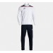 Męski dres tenisowy Joma Toledo II – biała bluza treningowa zapinana na pełny zamek oraz granatowe spodnie tenisowe