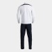 Męski dres tenisowy Joma Toledo II – biała bluza treningowa zapinana na pełny zamek oraz granatowe spodnie tenisowe