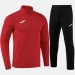 Męski dres treningowy Joma Combi Pro – czerwona bluza z krótkim zamkiem pod szyją i czarne spodnie treningowe z logo Joma.