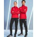 Damski czerwono-czarny dres treningowy Reece Australia Shift – rozpinana bluza z taliowaniem i czarne spodnie sportowe.